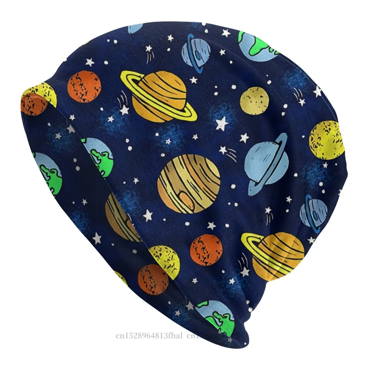 

Bonnet Hats Men Women's Thin Hat Space And Planets Pattern Autumn Spring Warm Cap Design Skullies Beanies Caps