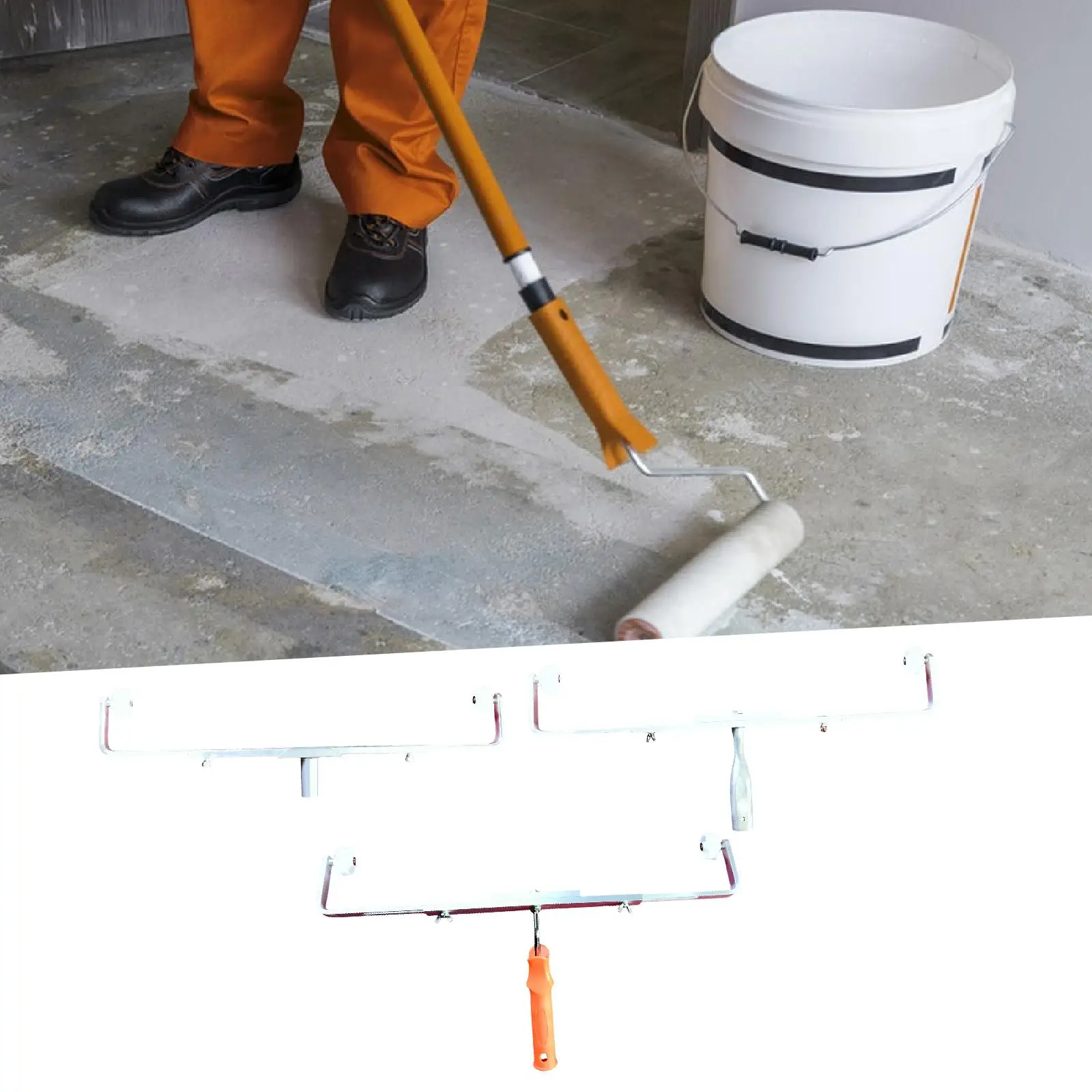 

Heavy Duty Adjustable Paint Roller Frame Sturdy Roller Handle for Workshop and Wall Painting