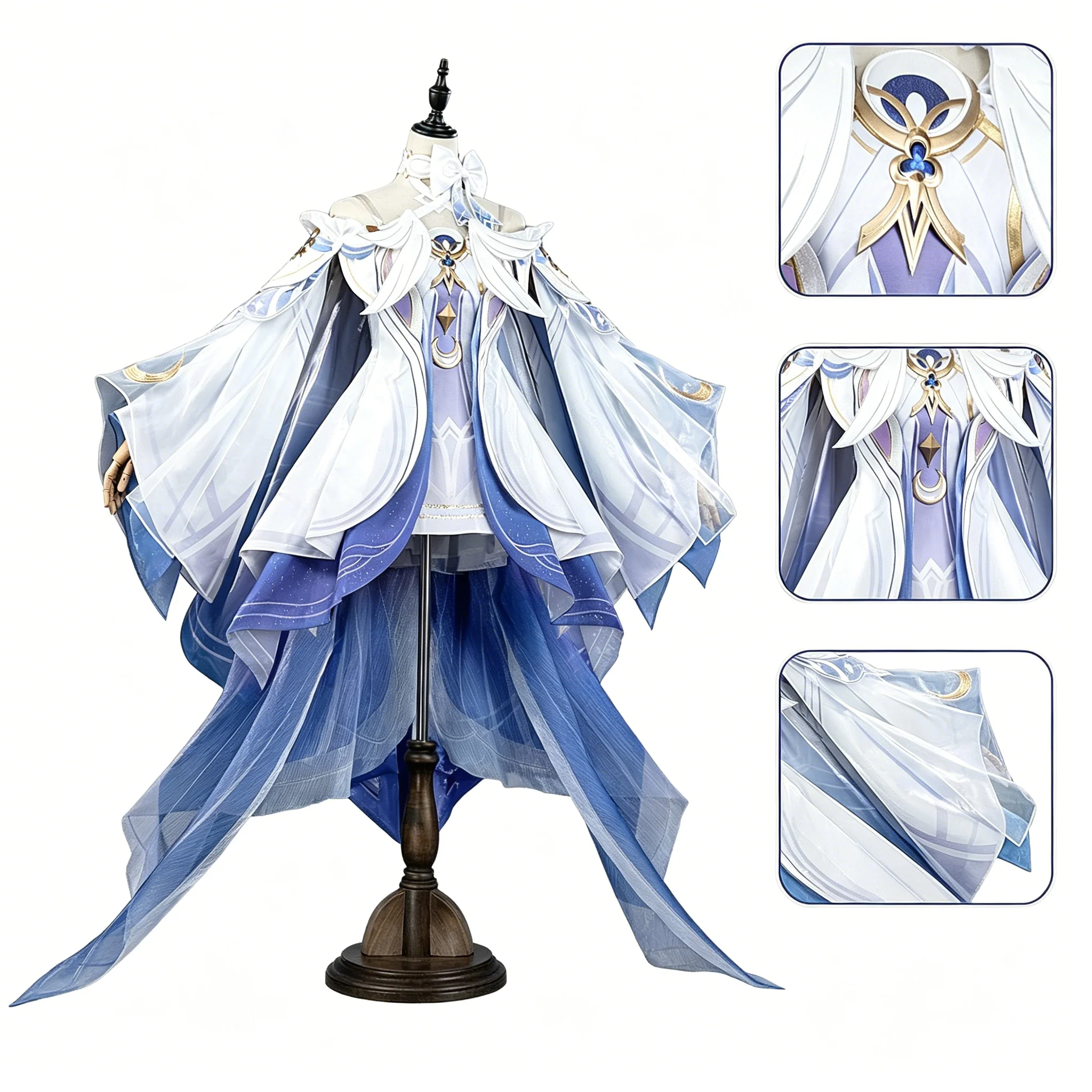 

Genshin Impact Columbina Cosplay Suit Teen Girls Young Women Anime Game Roleplay Halloween Party Stage Wear Comic con
