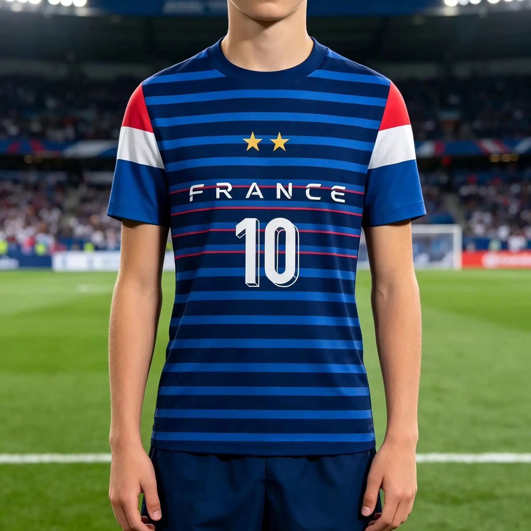 France 2 Star No 10 Football Clothes Men T Shirt Women Tee Boys Top Children Parent Child Quick Dry Short Sleeves Kids Tshirt