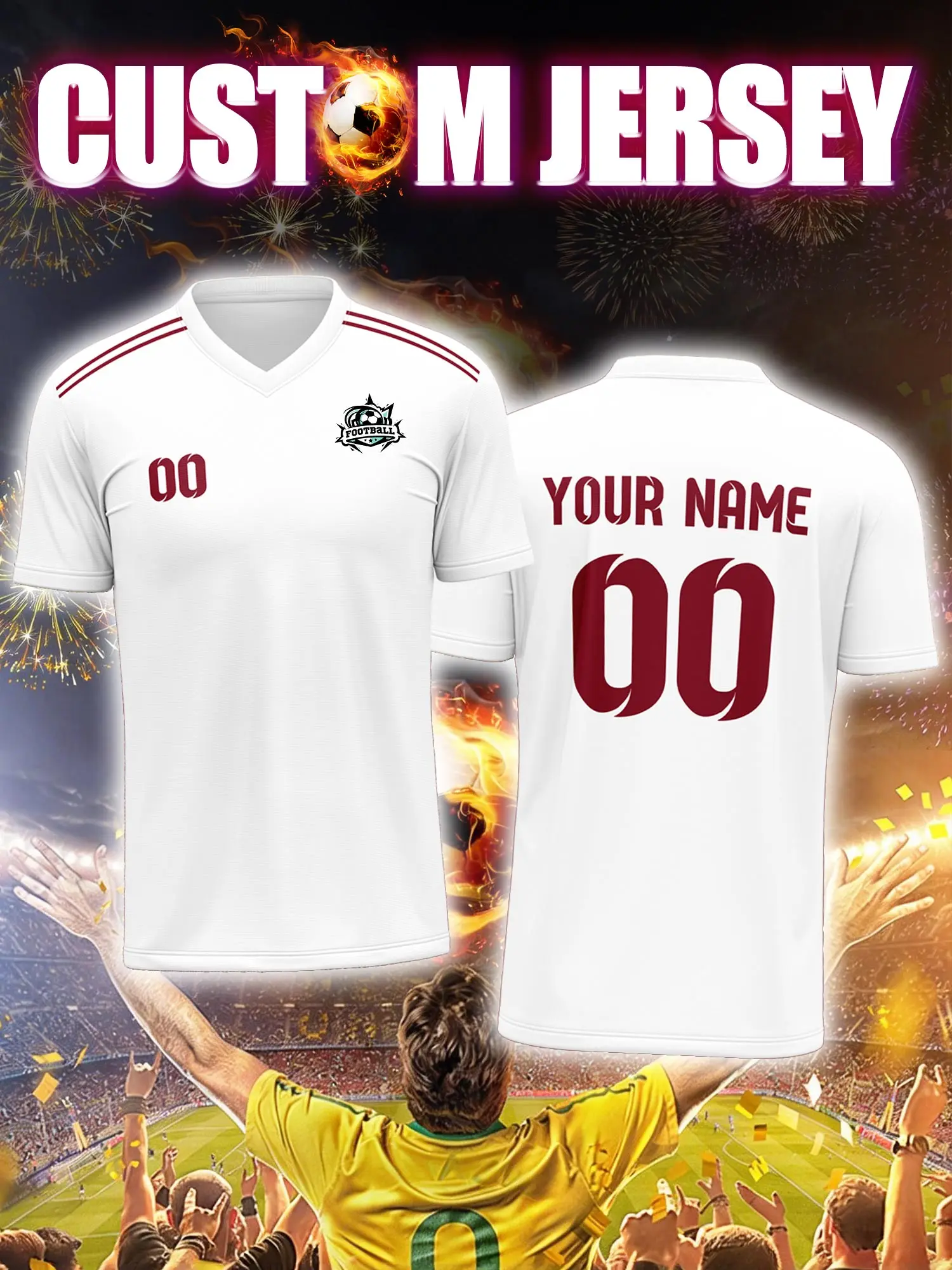 

Спортивные футболки с V-образным вырезом для мужчин и женщин 2026 года с индивидуальным именем и номером, быстросохнущие, модные, с технологией сублимации