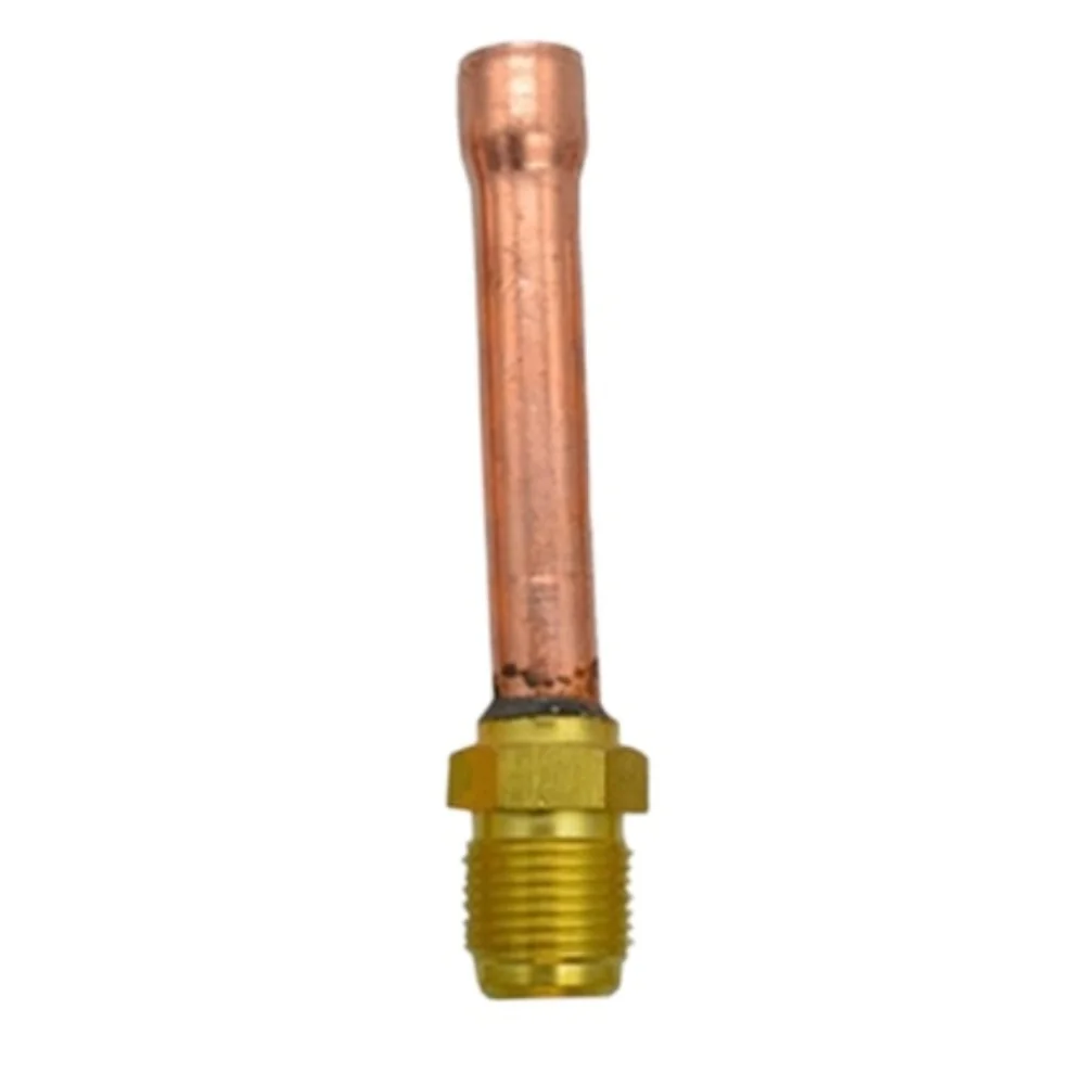 Copper AC Pipe Fitting with Welding and Threaded Ends for Indoor Unit Installation 6 10 12 16 19mm Air Conditioner Systems