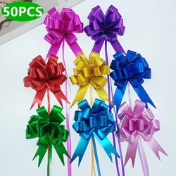 10/20/50Pc Pull Bows Gift Knoop Lint Kerst/Huwelijkscadeau Decoratie Knoop Verjaardag Decor Gift wikkelen Bows Verpakking Auto Decor