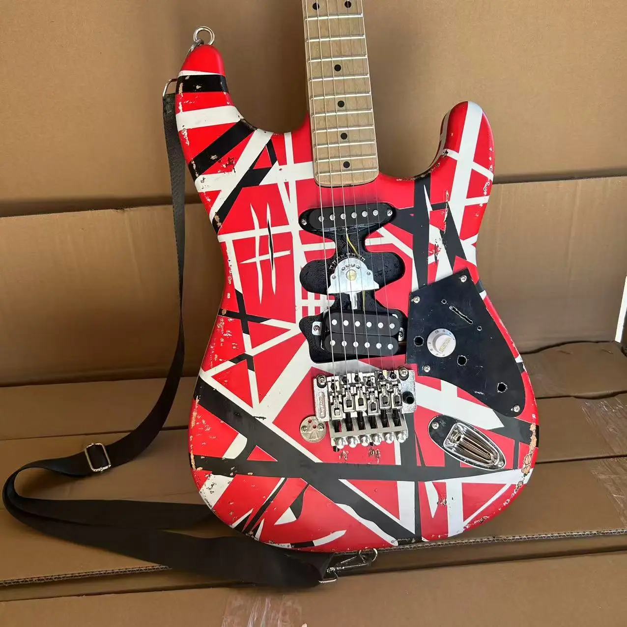 

STOCK Eddie Edward Van Halen, carbon baked maple guitar head, commemorative guitar, in stock, Preferred Gift