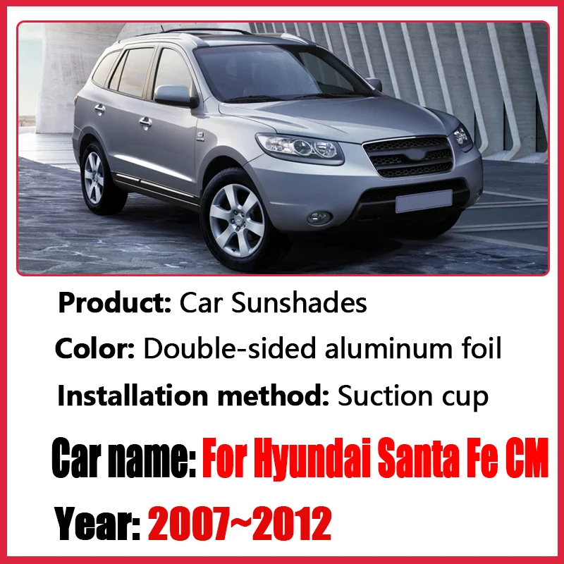 Full Coverage Sunshades For Hyundai Santa Fe CM 2007 2008~2012 Car Surround Visor Anti-UV Privacy Blocks Auto Covers Accessories
