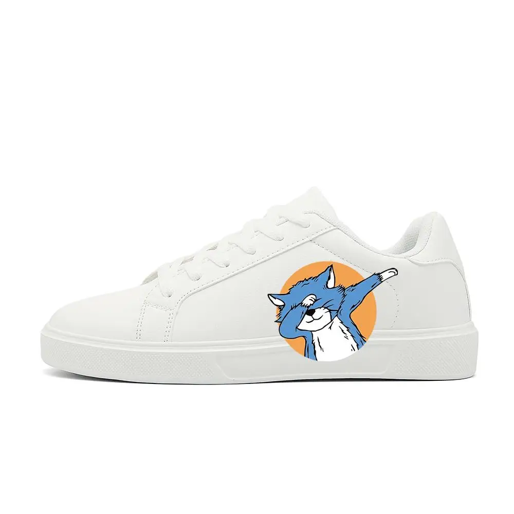 Weiße Freizeit-Sneaker für Männer und Frauen: Minimalistisch – Bequeme, leicht zu reinigende und pflegende weiße Graffiti-Schuhe mit Sprühfarbe