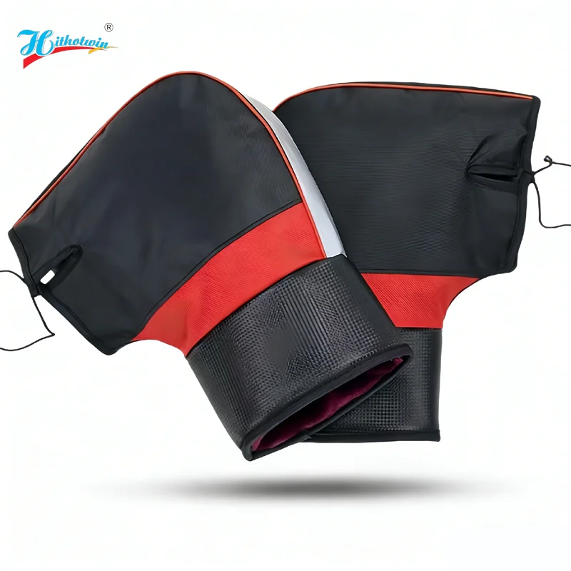 Motorcycle Handlebar Muffs Winter Windproof Heated Gloves Battery Hand Warmers Windshield Reflective Safety Gear