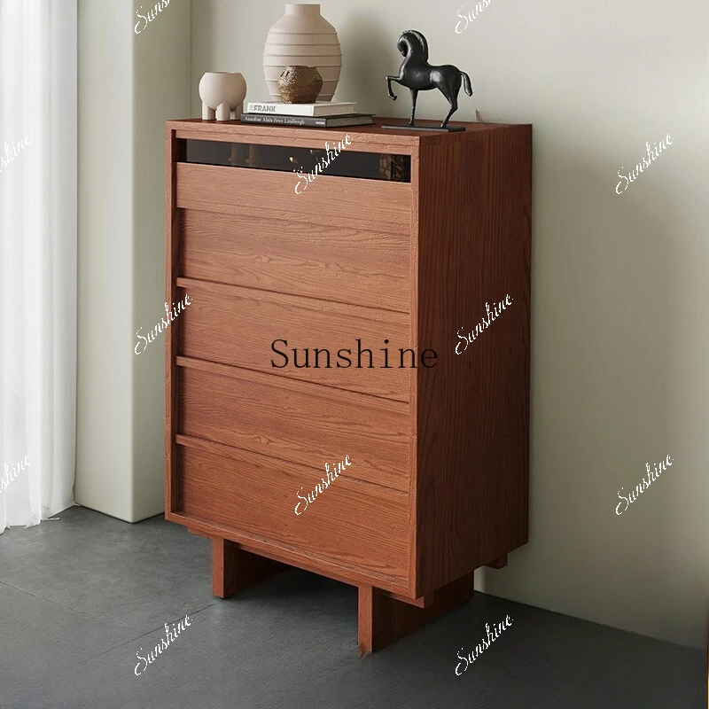 خشب متين على الطراز القديم مقابل أرضية الحائط، مدخل منزلي بسيط، خزانة جانبية لأريكة غرفة المعيشة FT #2