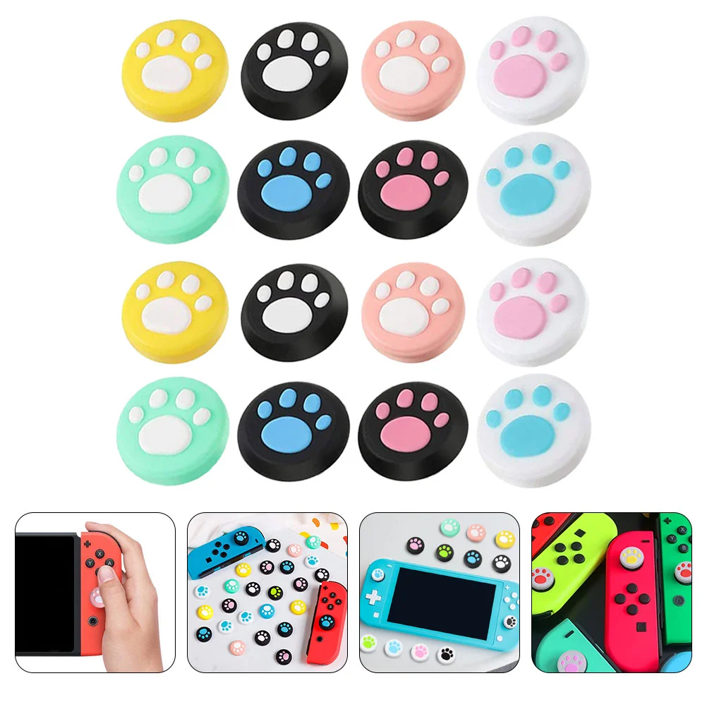 

16 Pcs Controller Rocker Cap Protective Joystick Grip Button Caps Cover Thumb For Game Machine Grips