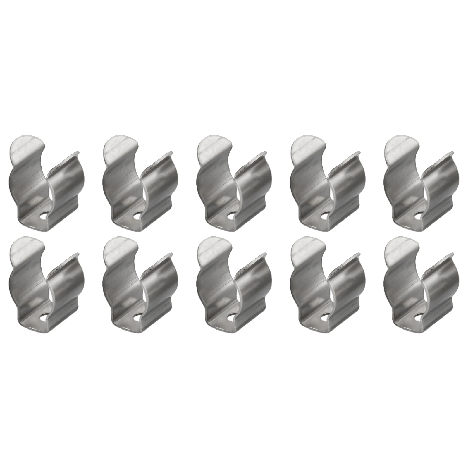 10 Stück Feder-Terry-Clips, offener Typ, Federstahl-Werkzeug-Clips, robuste Wasserrohr-Klemmen, Hardware