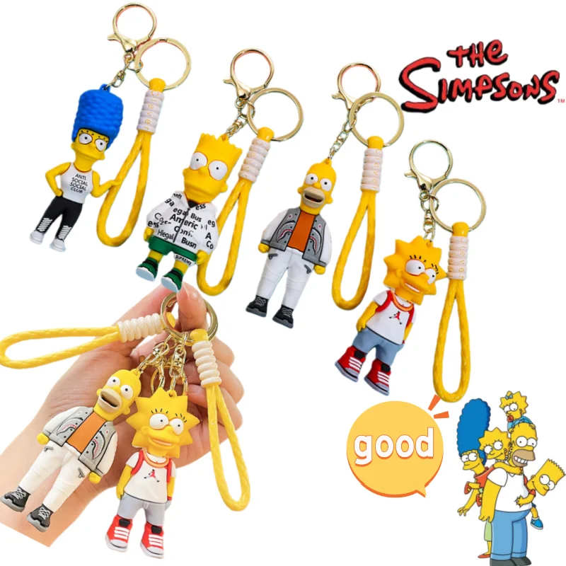 

Брелок-фигурка 3D с персонажами мультфильма «Симпсоны»: Гомер, Мардж, Барт. Милый, кавайный, декоративный кулон. Подарок на праздник.