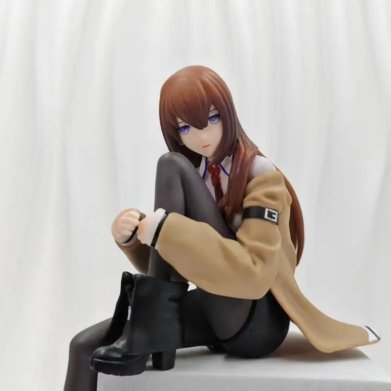 Figuras de Acción de Makise Kurisu de Steins Gate, Mini Modelo de Anime, Decoración de Escritorio, Adorno en Caja, Regalo Coleccionable