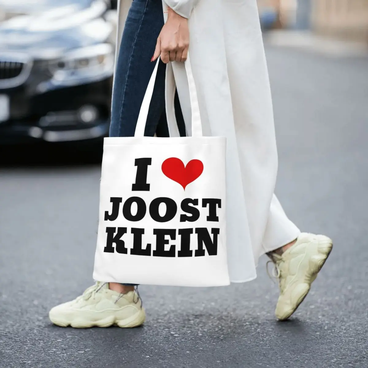 I Love Joost Klein 2024 Europa tas Jinjing kanvas กระเป๋า Y2K แฟชั่นความจุมากสำหรับผู้หญิงผู้ชาย