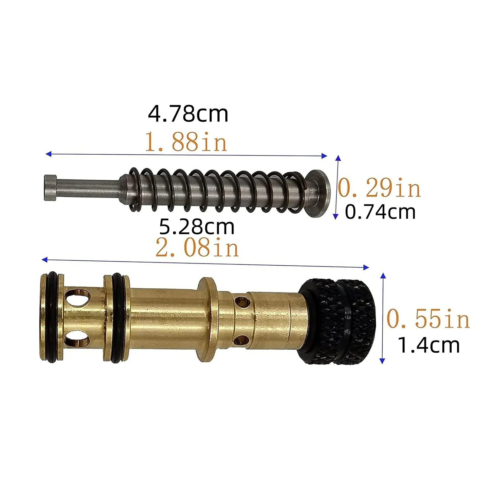 Copper Plunger Valve Assembly Kit for Hitachi NR83A NR83A2 NR83A2(S) Nailer Pneumatic Framing Nailer Repair Parts with O-Rings