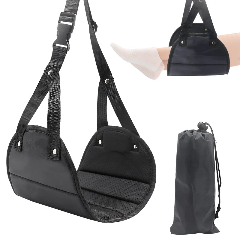 2016 New Airplane Footrest With Adjustable Strap, Portable Hammock Leg Rest, Perfect Travel Accessories
