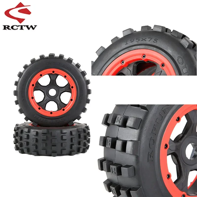 Hoge Kwaliteit Wasteland Band Achter- of Voorwiel Band 2 stks/set voor 1/5 Rc Auto HPI ROFUN ROVAN KM BAJA 5T 5SC 5FT LOSI DBXL Onderdelen