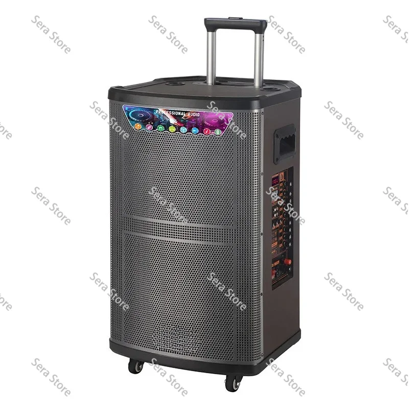 NDR-512 Trolley Bluetooth Speaker 12 Inch Speaker High Power Square Dance Card Slot Dual Wireless Microphone