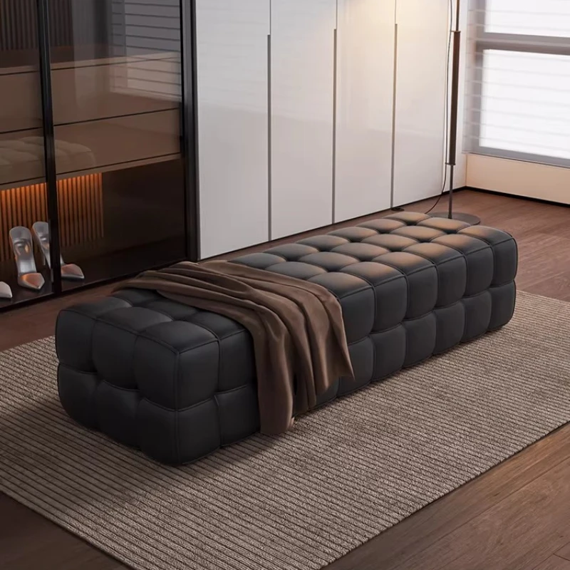 luxury modern Bedroom end stool clothing store cloakroom shoe changing stools Hallway ottoman Footrest living room furniture