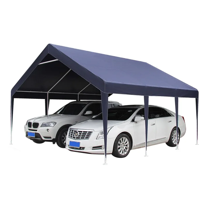

5x6m Double Car Sun Shelter Portable Waterproof UV Protection Canopy for Outdoor Parking Easy Setup 2-Vehicle Storage Garage