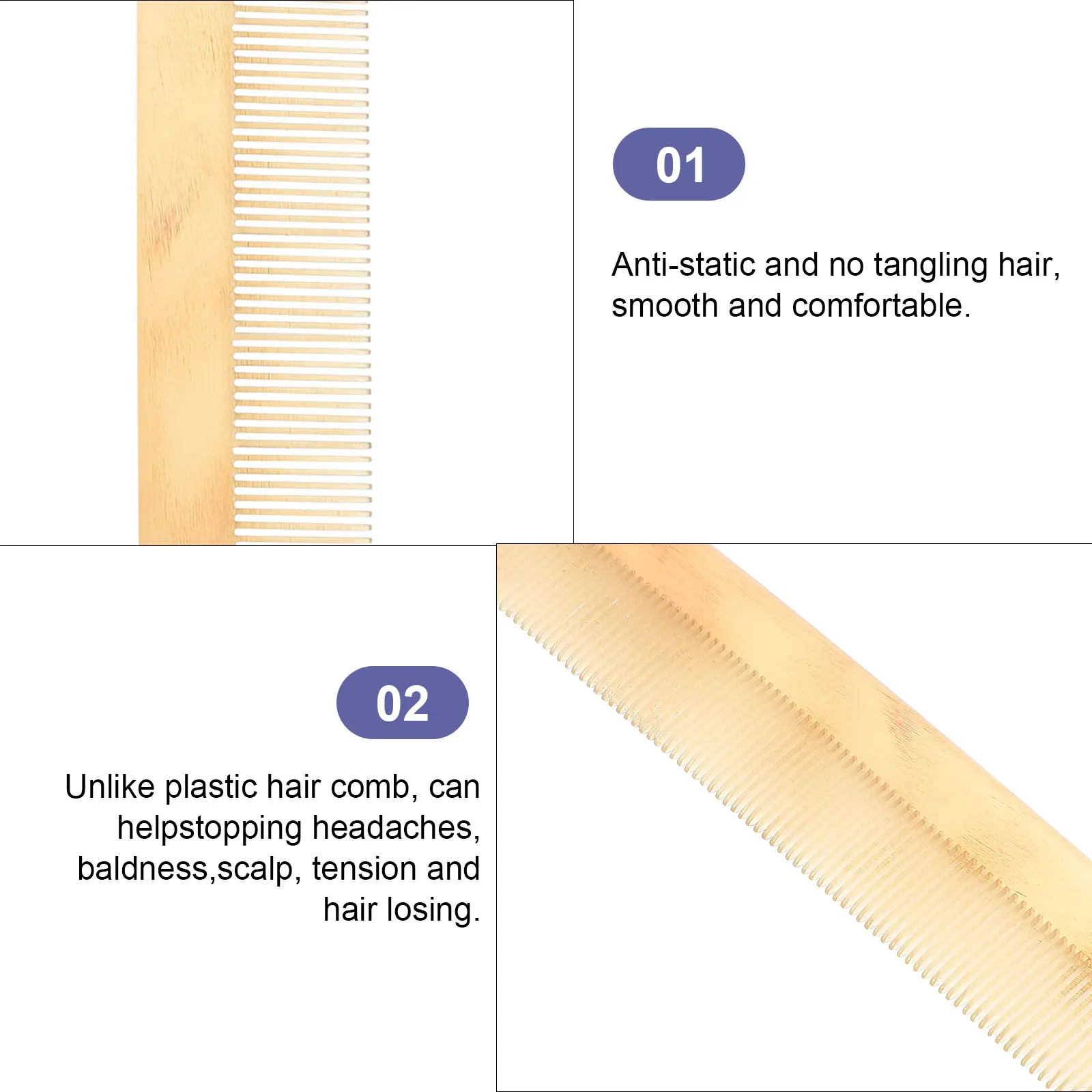 

Традиционная расческа с рогом буйвола, светло-желтая удобная расческа с мелкими зубьями для предотвращения выпадения волос, ежедневного использования, товары для дома