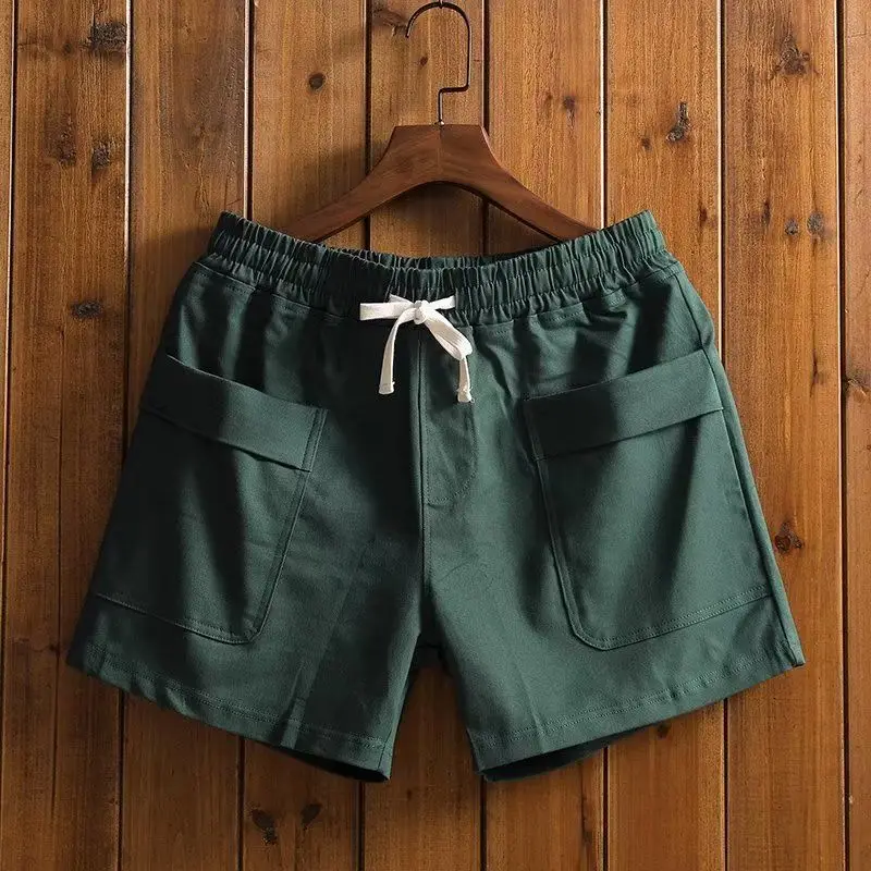 Men's Clothing Breathable Shorts Summer Casual Sports Slim Fit Pure Color Comfortable Lightweight Athletic Trendy