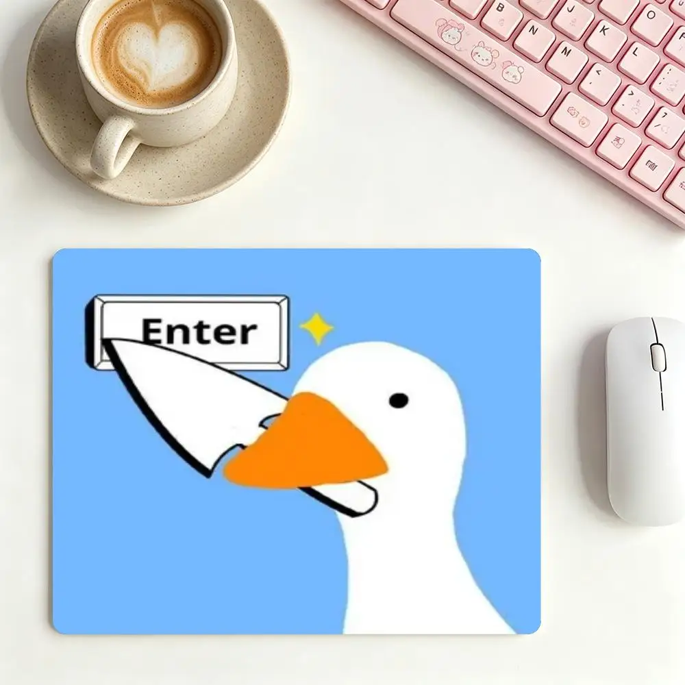 Untitled Goose Game playmat funny naughty white goose cartoon mousepad for office game desk