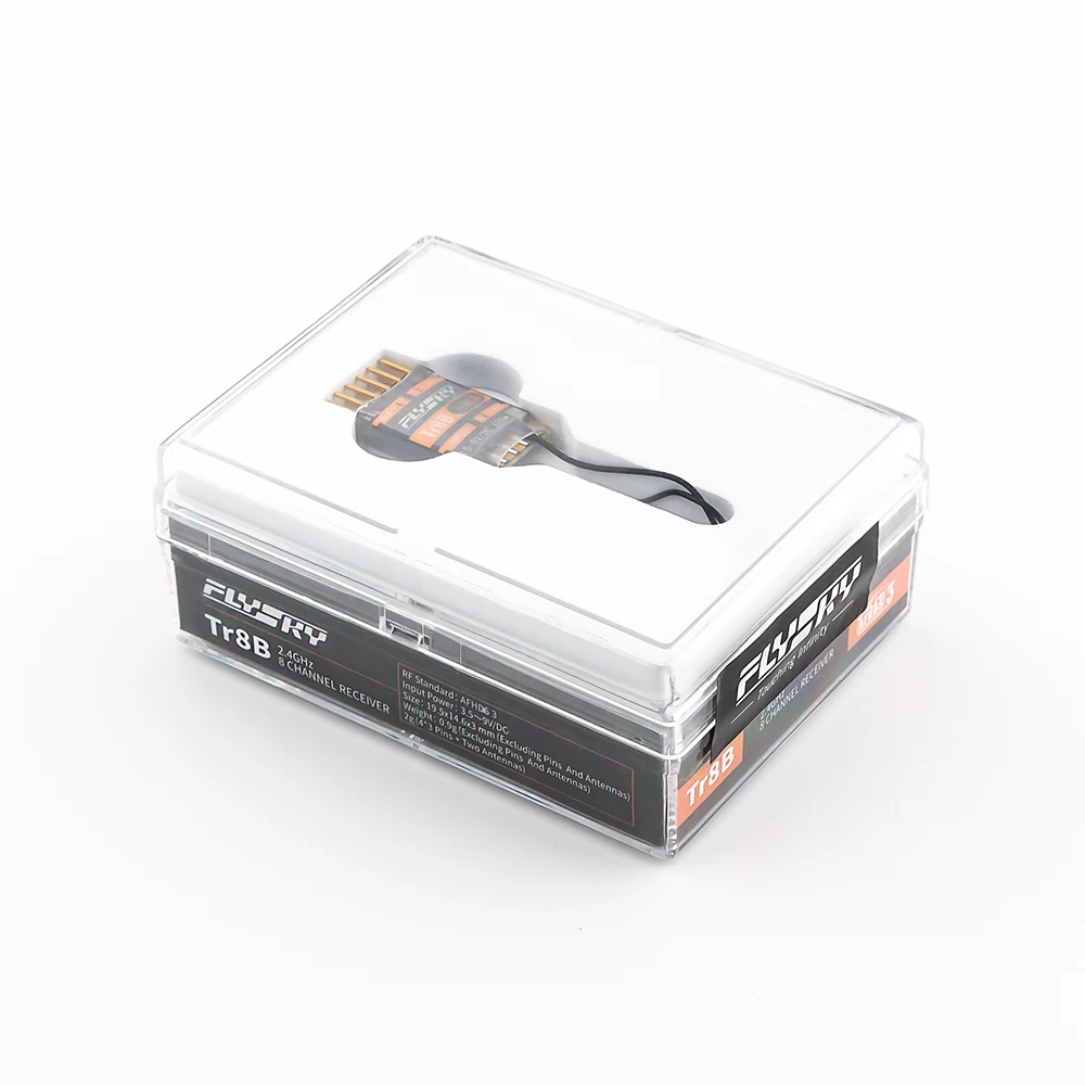 Flysky FS-TR8B 2.4GHz 8CH AFHDS 3 Micro Receptor PWM/PPM/i.BUS/S.BUS Suporte de saída 2 Newport para FPV RC Drone Avião Carro Barco