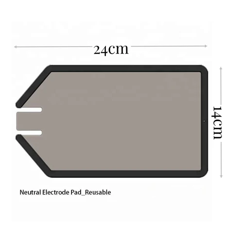 Imagen 1 del producto Electrodo neutro/placa de paciente reutilizable para unidad de electrocauterización de diatermia ESU, sin tapa