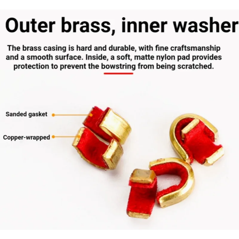 Archery Nocking Points Brass Buckle Bow String Nock Clip Positioning Copper Buckle for Recurve Compound Bow Archery Shooting