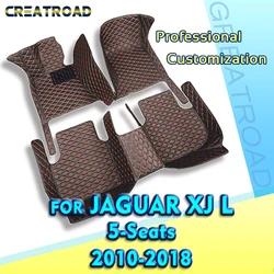 Car floor mats for Jaguar XJ L(five seat) 2010 2011 2012 2013 2014 2015 2016 2017 2018 Custom foot Pads automobile