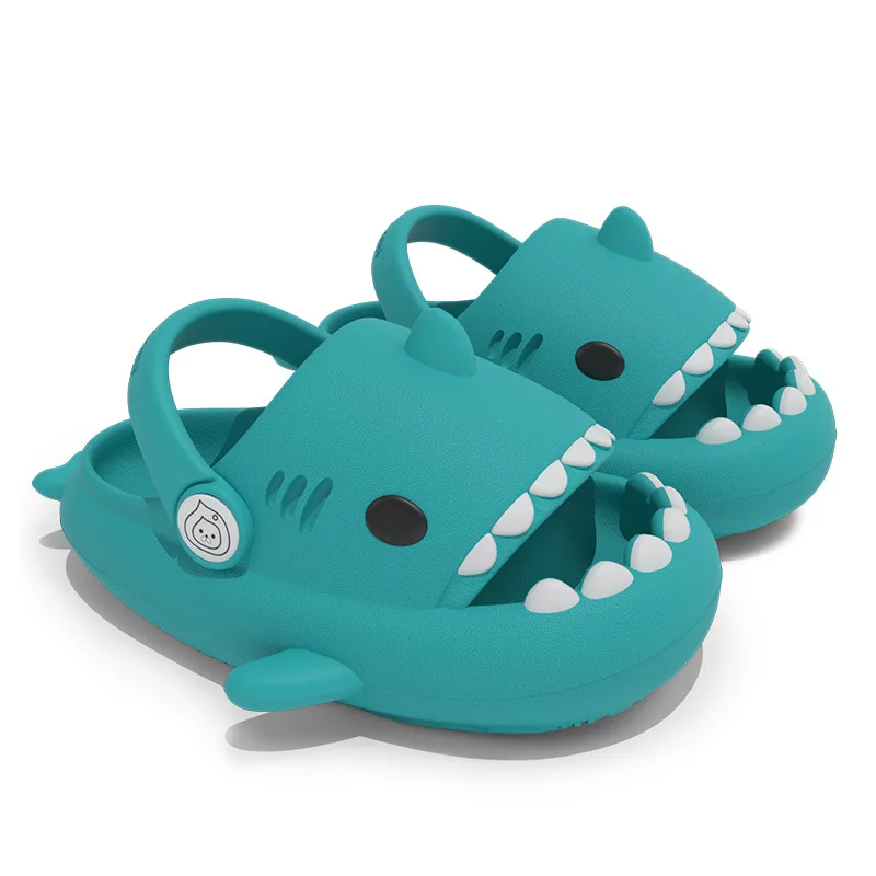 Kid Baby Hole Shoes Women Slippers Boy Girl Cartoon Cute Sandal Shark Children Slippers Shoe Wear Anti-collision Non-slip Sandal