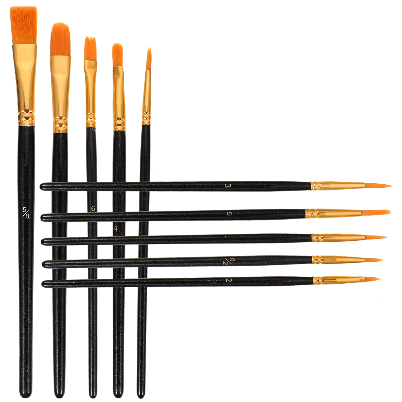 

1 set Children Painting Brush Set Watercolor Acrylic Oil Brushes Nylon Handle Lightweight Easy Control Student Art
