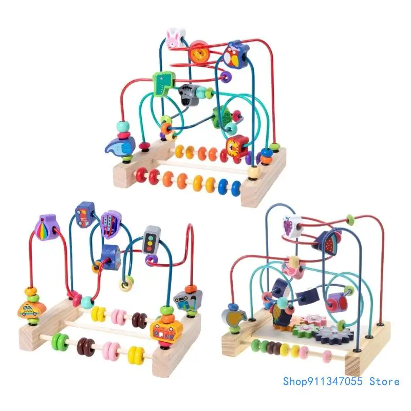 

Toddler Roller Beads Puzzle Early Learning Toy Abacus Puzzle Maze for Todders Drop shipping