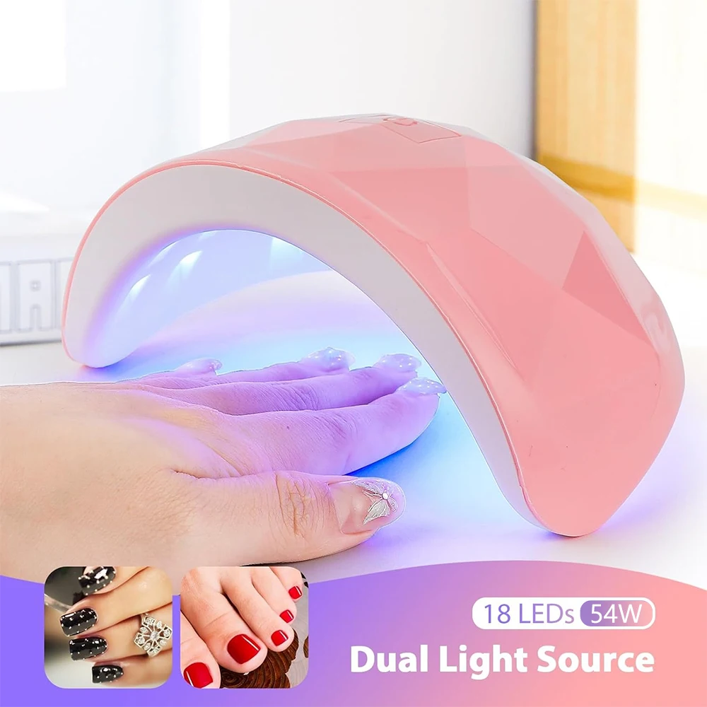 Nail Dryer Lamp UV Light For Nails Eyes Protection UV Lamp for Gel Nails Gel Nail Polish Curing Dryer Home Salon Tool
