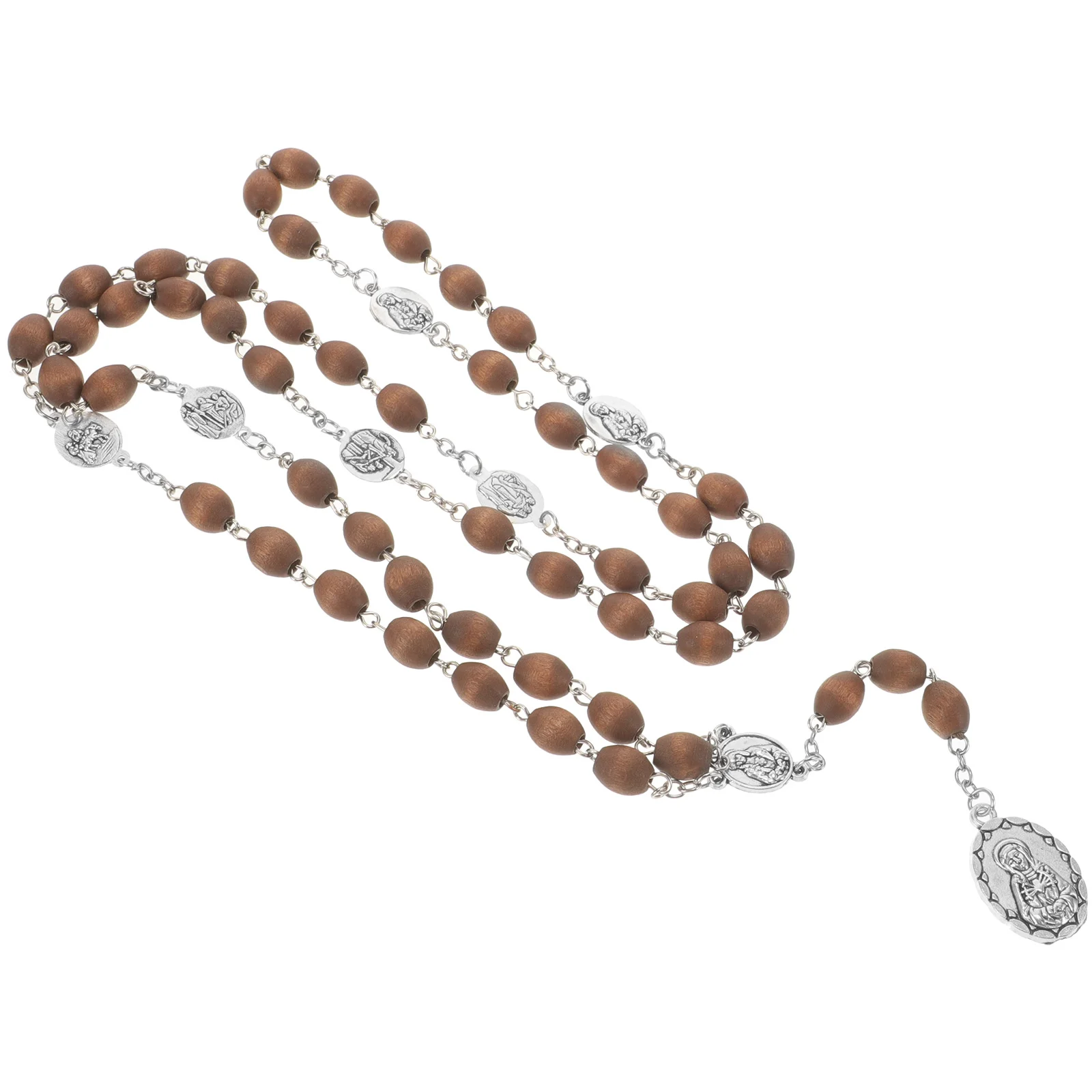 

Wood Beads Necklace Elegant Handmade Classic Design Versatile Prayer Beads Necklace Jewelry for Women Men Fashion Accessories