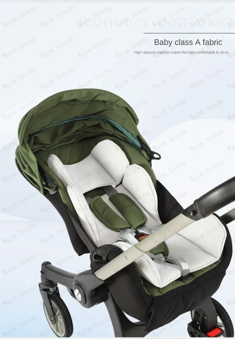 EU auf Lager 4In1 Kinderwagen, multifunktionaler Kinderwagen faltbar mit Autositz Babyautowagen tragbarer Kinderwagen 3in1 – Detail 19