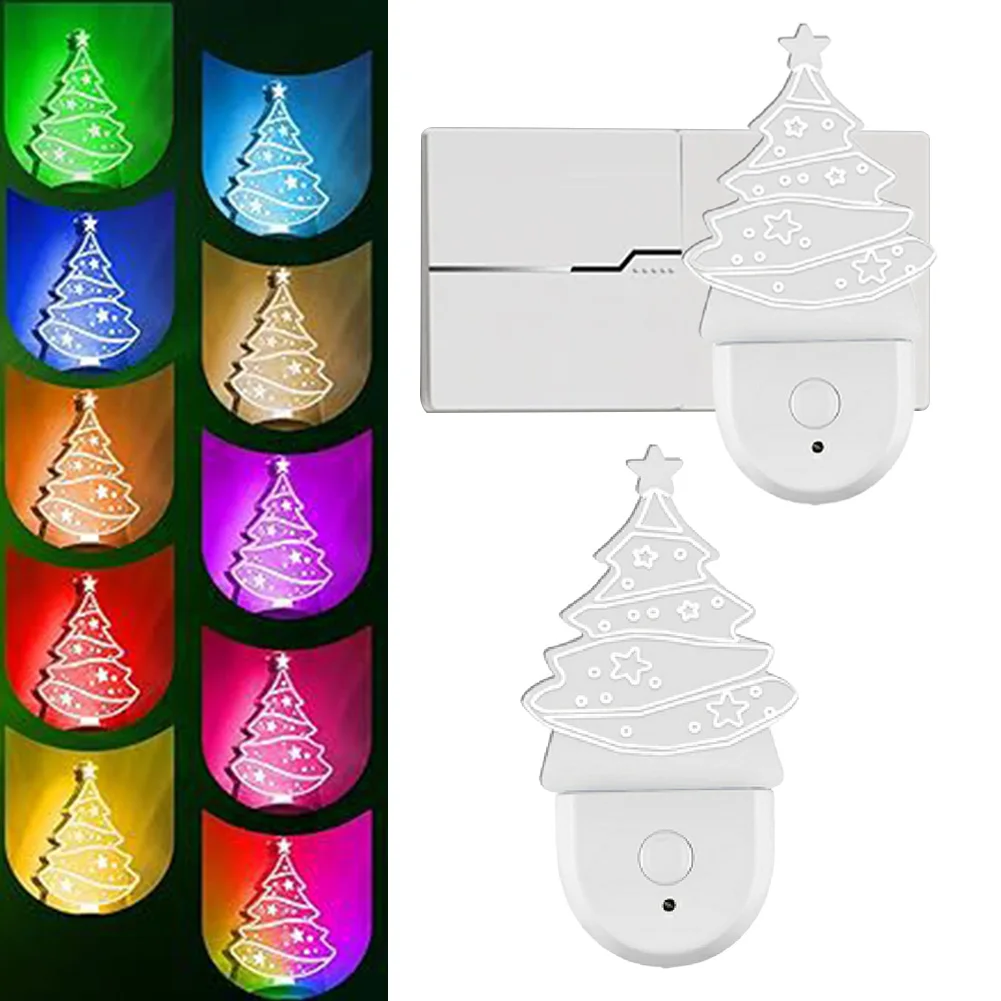 Christmas Tree LED Night Light with Dusk-to-Dawn Sensor Night Light with 8 Color RGB Mode Christmas Birthday Gifts for Kids