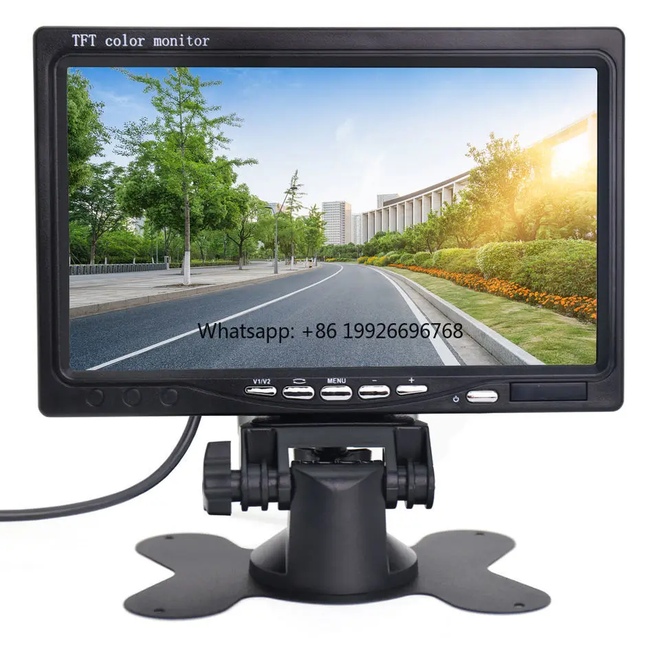 

Car 7 Inch Monitor Display 12V-24V 7 Inch TFT LCD Color HD Screen for Auto CCTV Reverse Rear View Backup Camera Stand or Shell
