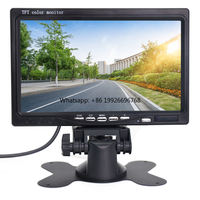 Car 7 Inch Monitor Display 12V-24V 7 Inch TFT LCD Color HD Screen for Auto CCTV Reverse Rear View Backup Camera Stand or Shell