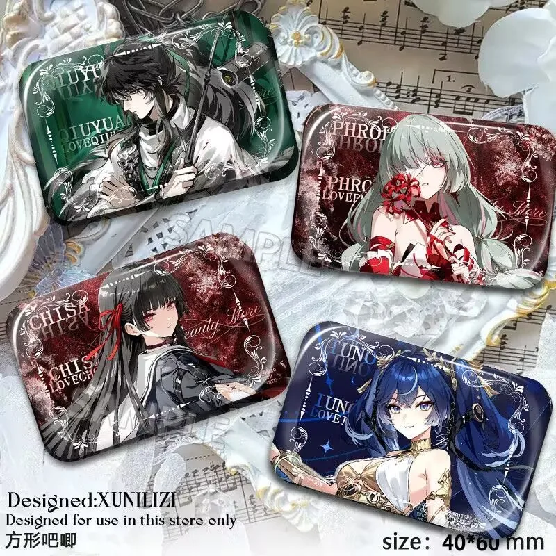 "밍차오" 새로운 캐릭터 "Qiu Yuan Fei Luo Luo Qian Saki Yuno" 사각형 바 사각형 동인 Tanzi 배지 펜던트 선물