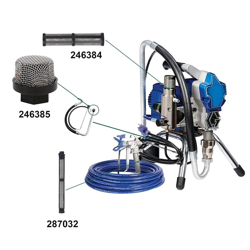 246385 246384 287032   Kit schermo filtro spray airless per spruzzatori Graco 390 395 490 495 5 95 3400