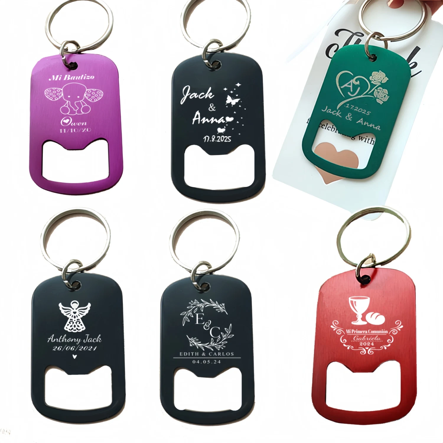 Personalisierter Schlüsselanhänger Hochzeitsgeschenke für Gäste Flaschenöffner für Partygeschenke Taufe Geburtstag Brauerei Individuelles Souvenir – Detail 14