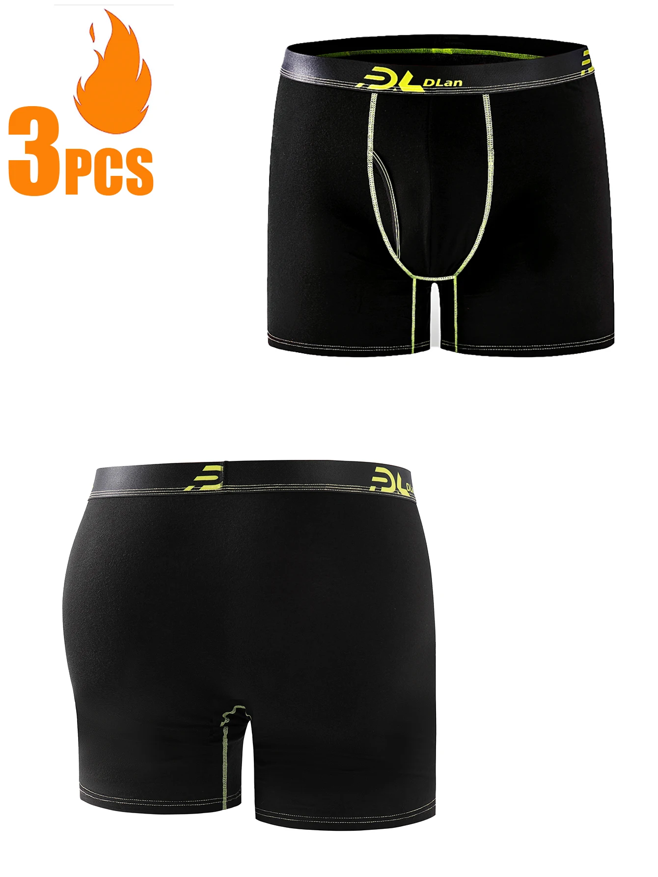 3pcs Boxer Shorts Ice Silk Men's Underwear Summer Breathable Underpants U Convex Lingerie Breathable Sexy Panties