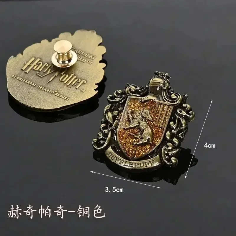 Harries Potters Metal Brooch Hogwarts Magic Academy Badge Cosplay Enamel Pins Decoration Collar Accessories Children Gifts