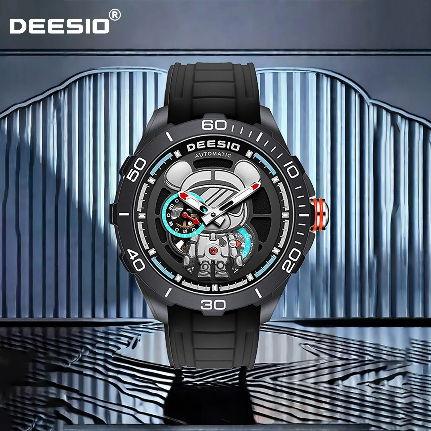 deesio-montre-automatique-pour-hommes-en-fiber-de-carbone-bracelet-en-silicone-resistant-a-l'eau-reloj-automatico-hombre-de-carbono-correa-silicone