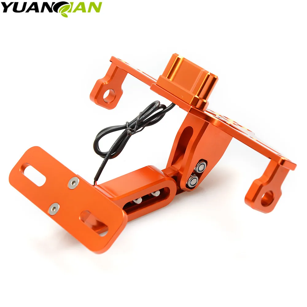 Motorcycle Adjustable Angle License Number Plate Frame Holder Bracket for Yamaha Tmax 500 530 XJR 400 1300 390 125