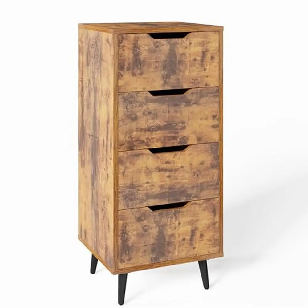 Armoire en bois rustique avec pieds en métal, commode de chambre à coucher, 4 mètres, marron, meuble TV, bois rustique à 4 000 couches, évaluation et organisation