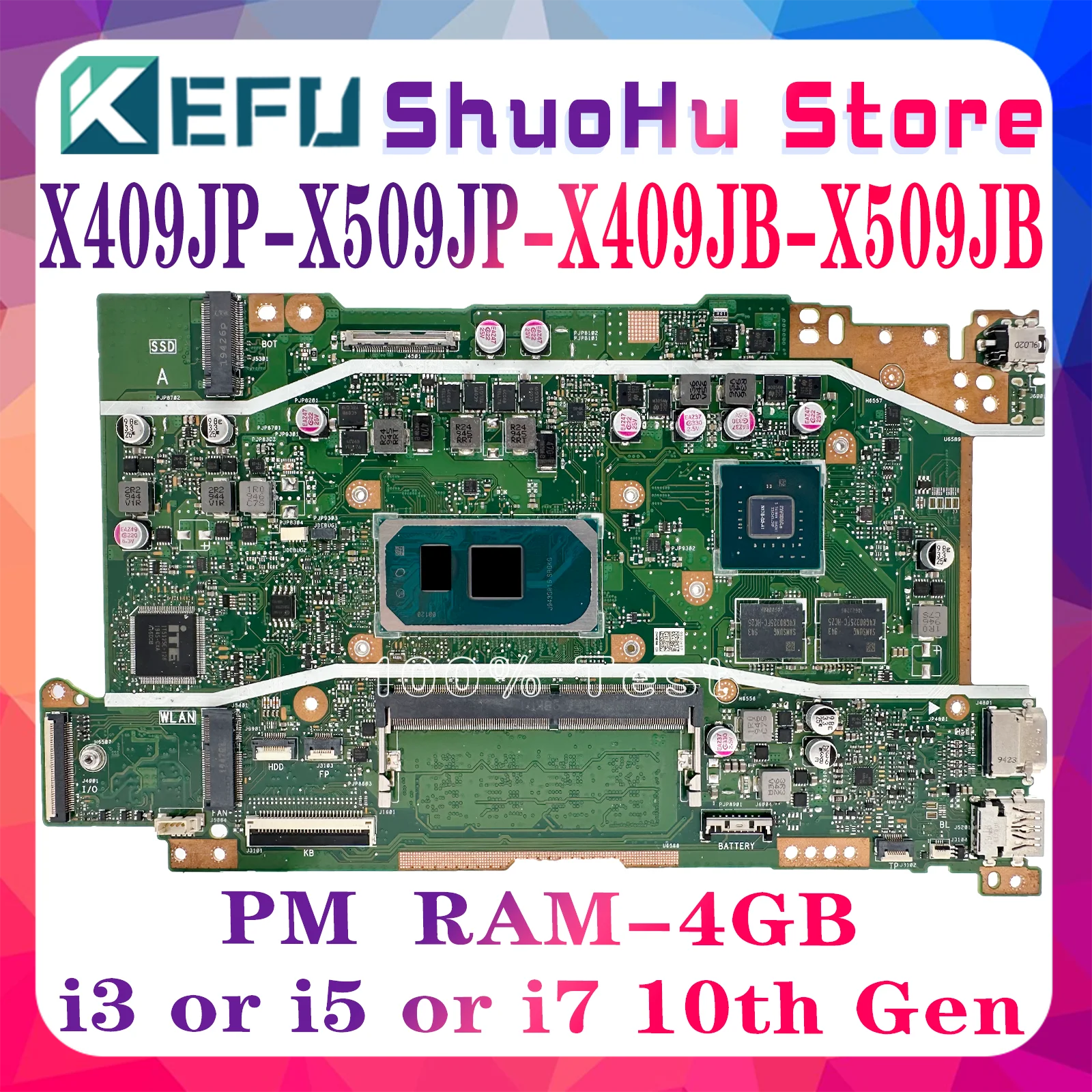 X409JA Mainboard X509JA X409JP X509JP X409JB X509JB X409J P1510CJA R521JA R521J R409J A409J A509J F409J F509J Laptop Motherboard