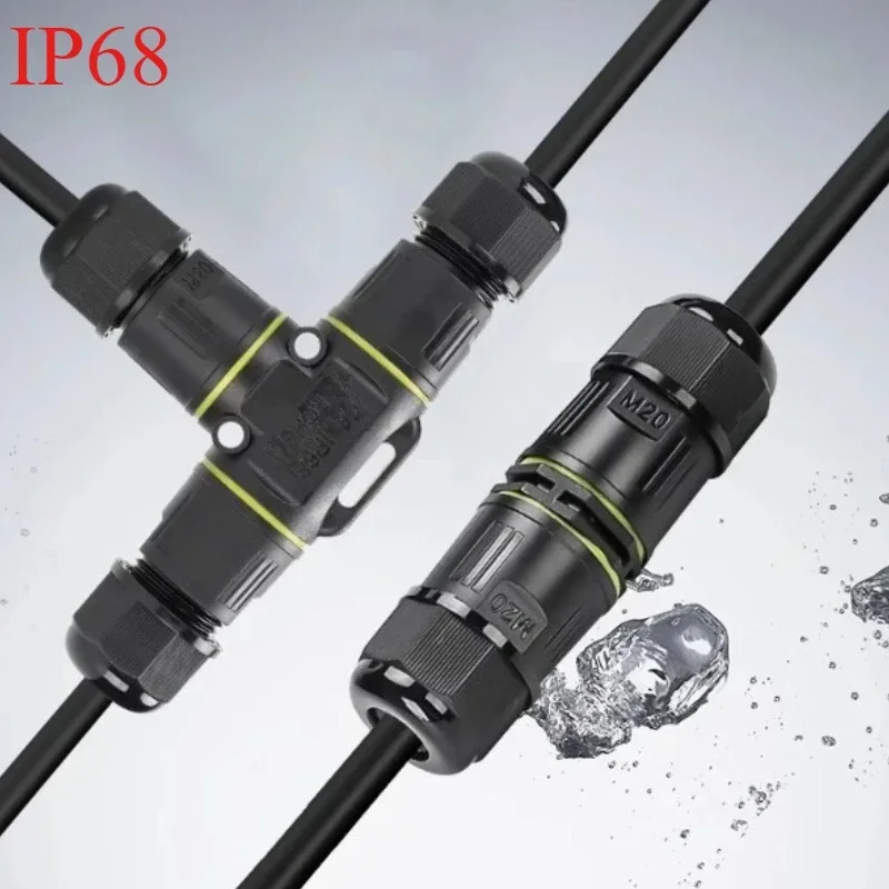 IP68 Outdoor Waterproof Connector T-type Wire and Cable Quick Coupling 2/3/4/5 Core Outdoor Street Lamp Rainproof Terminal Block