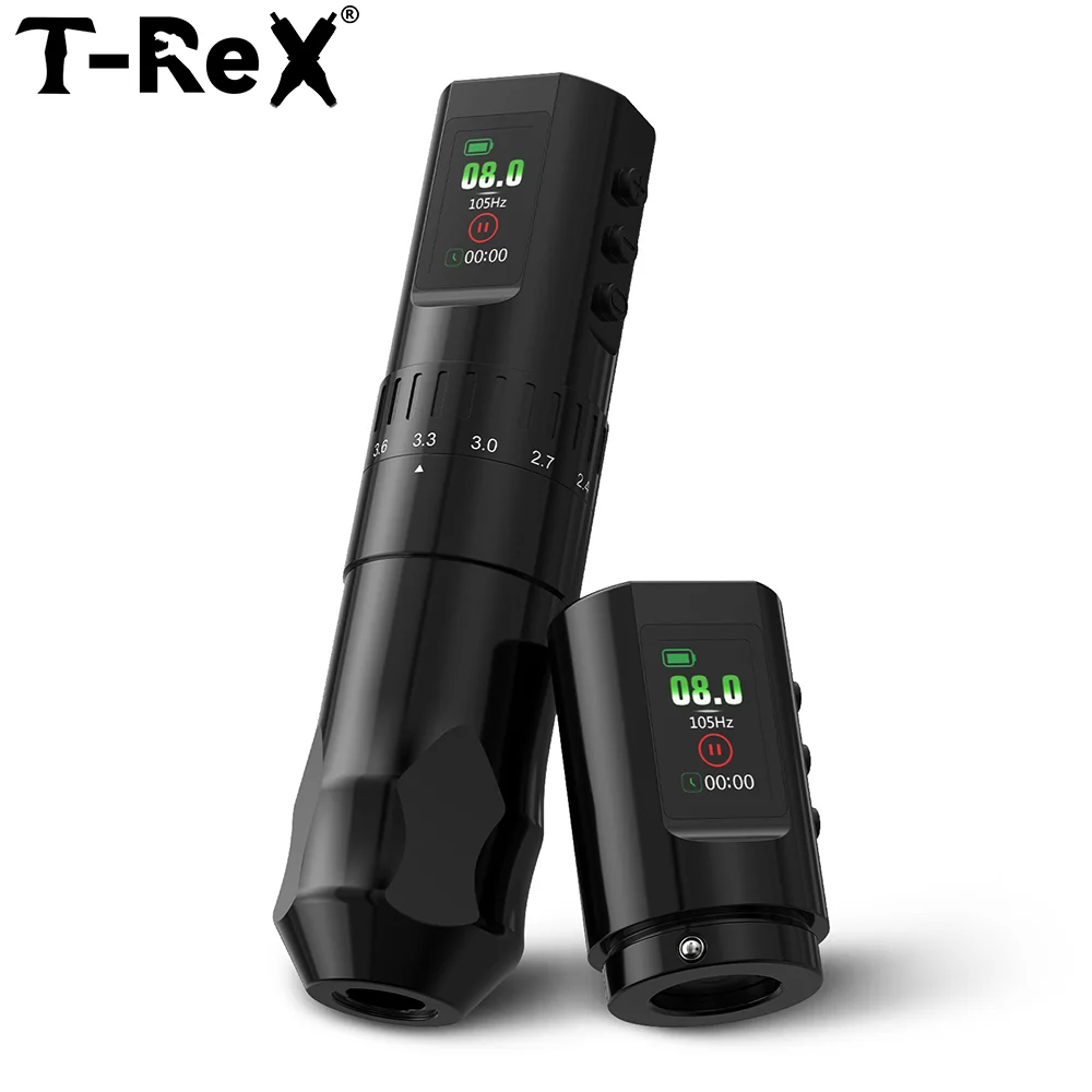 T-rex – ensemble de stylos de tatouage à chargement sans fil, Stegosaurus réglable, outils de maquillage de beauté, Kit de broderie, fournitures de tatouage pour écran couleur